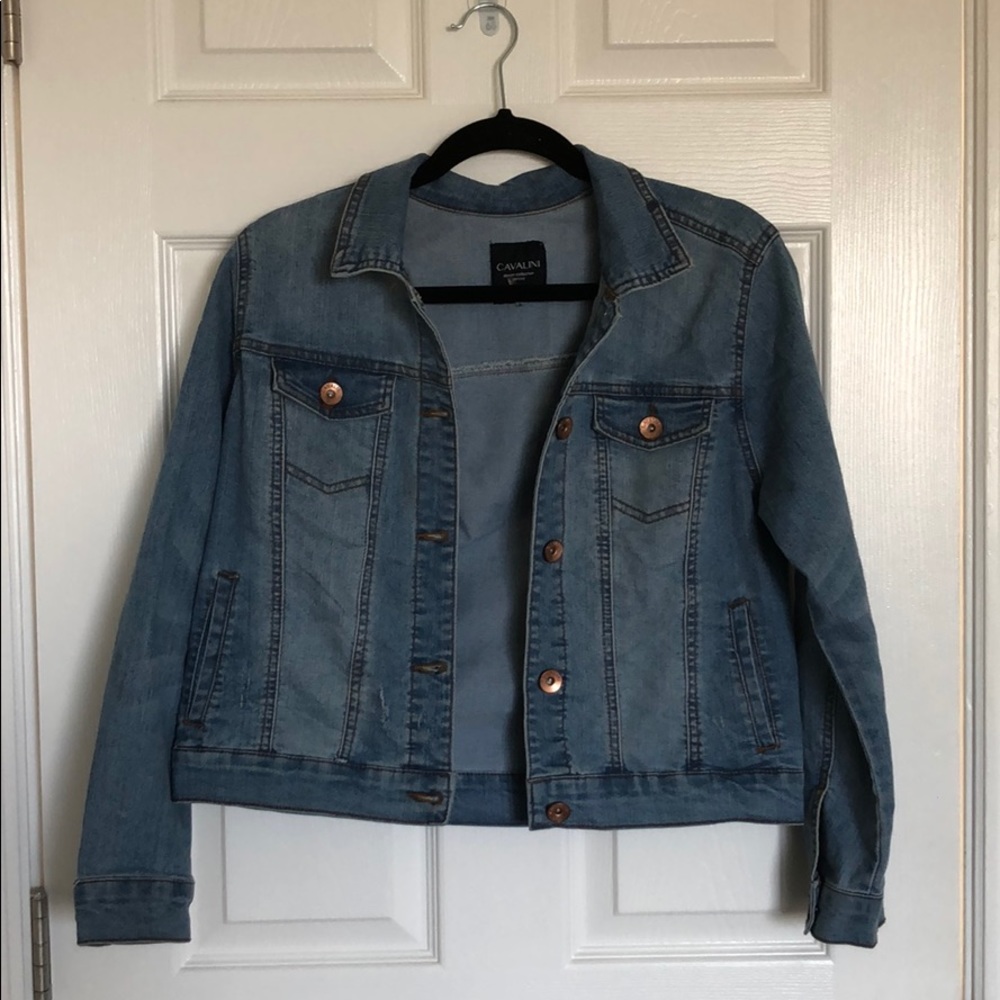 Light wash denim jacket
